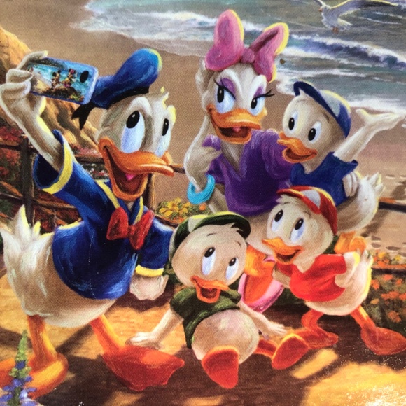 Ceaco Thomas Kinkade Disney 750 Piece Puzzle Donald And Daisy A Duck Day - Picture 2 of 6